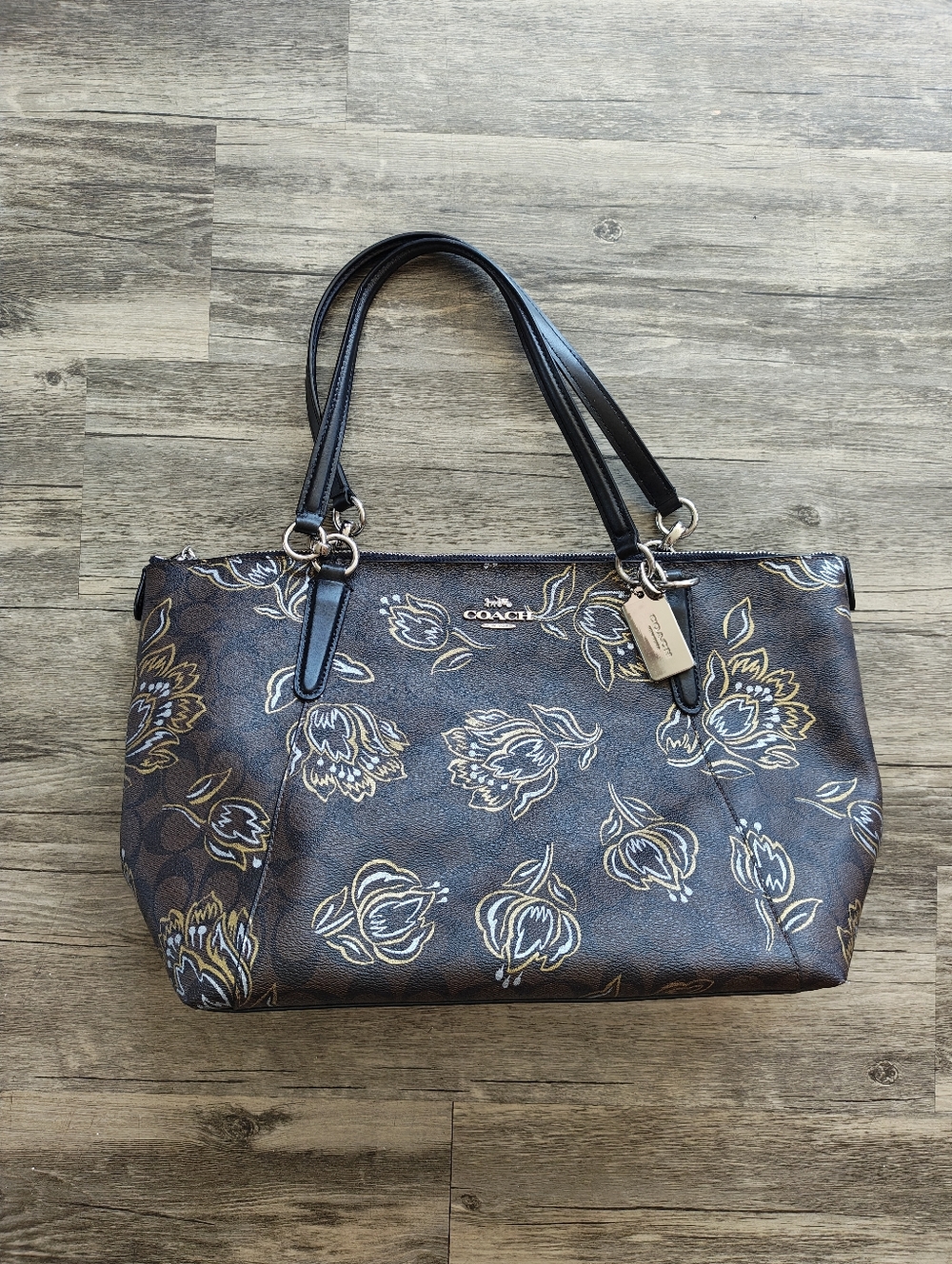 Leather Coach Tote Bag.